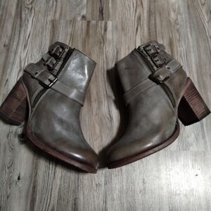 Freebird by Steven Bolo Boots Distressed Leather Moto Women's Size 12